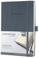 SIGEL Notizbuch Conceptum® ca. DIN A5 kariert, dunkelgrau Hardcover 194 Seiten, 1 St.