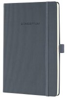 SIGEL Notizbuch Conceptum® ca. DIN A5 kariert, dunkelgrau Hardcover 194 Seiten, 1 St.