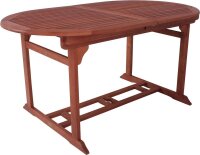 Garden Pleasure Gartentisch STOCKHOLM braun oval...