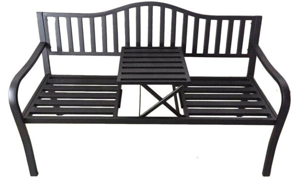 Garden Pleasure Gartenbank SEGULA 950505 schwarz Metall 150,0 cm