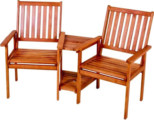 Garden Pleasure Sitzgruppe EDISON, braun Holz, 1-teilig