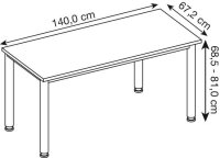 HAMMERBACHER HS614 Schreibtisch grafit rechteckig,...