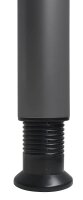 HAMMERBACHER HS614 Schreibtisch grafit rechteckig, 4-Fuß-Gestell grau 140,0 x 67,2 cm