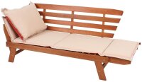 Garden Pleasure Gartenbank FORTUNA 985137 braun Holz 192,0 cm