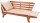 Garden Pleasure Gartenbank FORTUNA 985137 braun Holz 192,0 cm