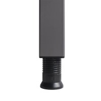 HAMMERBACHER QS614 Schreibtisch grafit rechteckig, 4-Fuß-Gestell grau 140,0 x 67,2 cm
