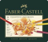 FABER-CASTELL POLYCHROMOS Buntstifte farbsortiert, 24 St.