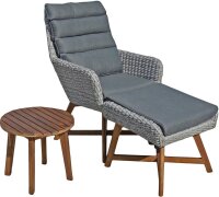 Garden Pleasure Loungesessel CALVIA grau, braun...
