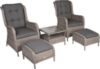 Garden Pleasure Loungegruppe VALENCIA grau, antikgrau...