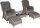 Garden Pleasure Loungegruppe VALENCIA grau, antikgrau Kunststoff, Metall, 11-teilig