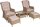 Garden Pleasure Loungegruppe VALENCIA beige, braun Kunststoff, Metall, 11-teilig