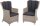 Garden Pleasure Loungesessel DIJON dunkelgrau, grau Kunststoff, Metall, 2-teilig