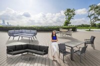 Garden Pleasure Loungegruppe AURELIA hellgrau, dunkelgrau Metall, 13-teilig