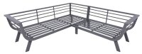 Garden Pleasure Loungegruppe AURELIA hellgrau, dunkelgrau Metall, 13-teilig