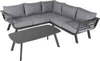 Garden Pleasure Loungegruppe AURELIA hellgrau, dunkelgrau Metall, 13-teilig