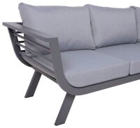 Garden Pleasure Loungegruppe AURELIA hellgrau, dunkelgrau Metall, 13-teilig