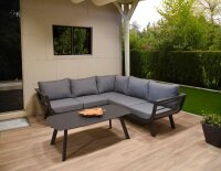 Garden Pleasure Loungegruppe AURELIA hellgrau, dunkelgrau Metall, 13-teilig