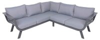 Garden Pleasure Loungegruppe AURELIA hellgrau, dunkelgrau Metall, 13-teilig