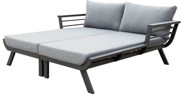 Garden Pleasure Sonnenliege DELIA grau Aluminium