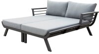 Garden Pleasure Sonnenliege DELIA grau Aluminium