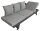 Garden Pleasure Loungesofa DONNA hellgrau, anthrazit Metall, 7-teilig