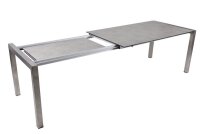 Garden Pleasure Gartentisch SIENNA grau rechteckig 160,0/217,0/267,0 x 92,0 x 75  ( 305433 )