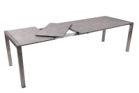 Garden Pleasure Gartentisch SIENNA grau rechteckig 160,0/217,0/267,0 x 92,0 x 75  ( 305433 )