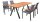 Garden Pleasure Gartentisch DAVINA braun rechteckig 180,0 x 90,0 x 74,0 cm