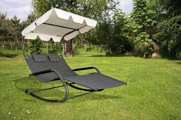 Garden Pleasure Sonnenliege SERFIOS anthrazit Stahl