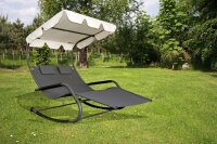 Garden Pleasure Sonnenliege SERFIOS anthrazit Stahl