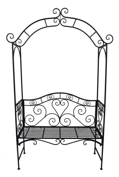 Garden Pleasure Gartenbank COLIMA 504663 schwarz Metall 124,0 cm