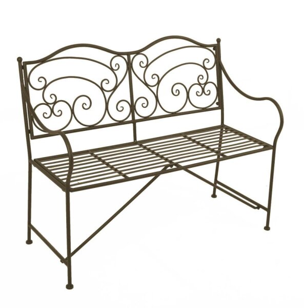 Garden Pleasure Gartenbank VESUV 950394 braun Metall 111,0 cm