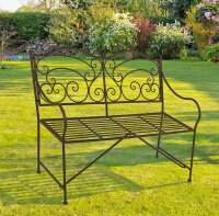 Garden Pleasure Gartenbank VESUV 950394 braun Metall...