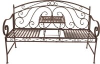 Garden Pleasure Gartenbank SAKET 950471 rostbraun Metall...