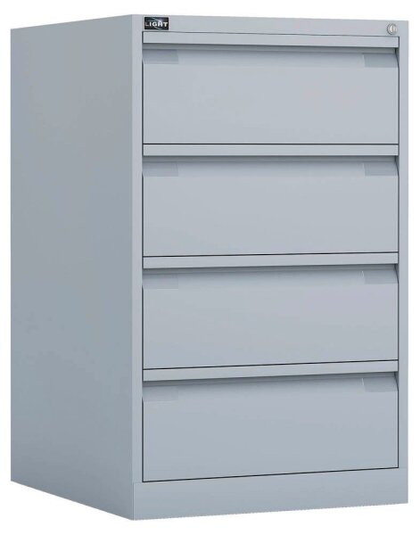 BISLEY ECO Karteischrank lichtgrau 4 Schubladen 57,0 x 62,2 x 91,5 cm, 1 St.