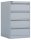BISLEY ECO Karteischrank lichtgrau 4 Schubladen 57,0 x 62,2 x 91,5 cm, 1 St.