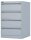 BISLEY ECO Karteischrank lichtgrau 4 Schubladen 57,0 x 62,2 x 91,5 cm, 1 St.
