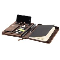 PRIDE & SOUL Konferenzmappe CHARON Leder DIN A5 braun