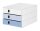styro Schubladenbox styroval pro feelings Snowflake  weiß, hellblau, blau 14-8050.Sn, DIN A4 mit 3 Schubladen, 1 St.