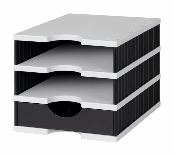 styro Schubladenbox uno  schwarz 268-0103.9895S, DIN A4 mit 1 Schublade, 1 St.
