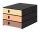 styro Schubladenbox styroval pro feelings Birdy  gelb, lachsrot, braun 14-8050.Bi, DIN A4 mit 3 Schubladen, 1 St.