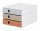 styro Schubladenbox styroval pro feelings, Pebbles  grau, beige, orangebraun 14-8050.Pe, DIN A4 mit 3 Schubladen, 1 St.
