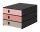 styro Schubladenbox styroval pro feelings Afterglow  rosa, grau 14-8050.Af, DIN A4 mit 3 Schubladen, 1 St.