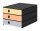 styro Schubladenbox styroval pro feelings Butterfly  orange, gelb, grau 14-8050.Bu, DIN A4 mit 3 Schubladen, 1 St.