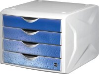 helit Schubladenbox the chameleon  blau H6129634, DIN A4...