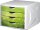 helit Schubladenbox the chameleon  grün H6129650, DIN A4 mit 4 Schubladen, 1 St.