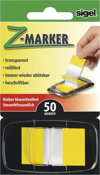 SIGEL Z-Marker Haftmarker gelb 50 Streifen