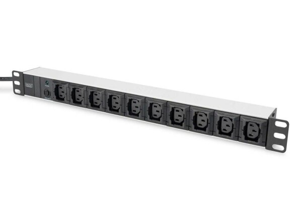 DIGITUS DN-95404 10-fach Steckdosenleiste für Serverschrank 2,0 m schwarz