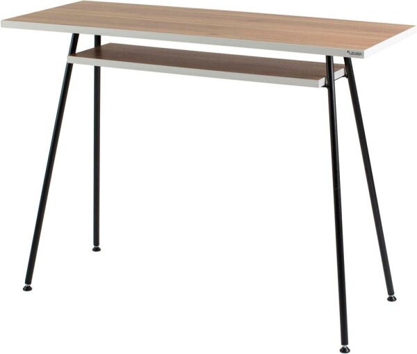 PAPERFLOW easyHome LV1 Schreibtisch walnuss rechteckig, A-Fuß-Gestell schwarz 100,0 x 40,0 cm