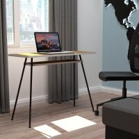 PAPERFLOW easyHome LV1 Schreibtisch walnuss rechteckig, A-Fuß-Gestell schwarz 100,0 x 40,0 cm